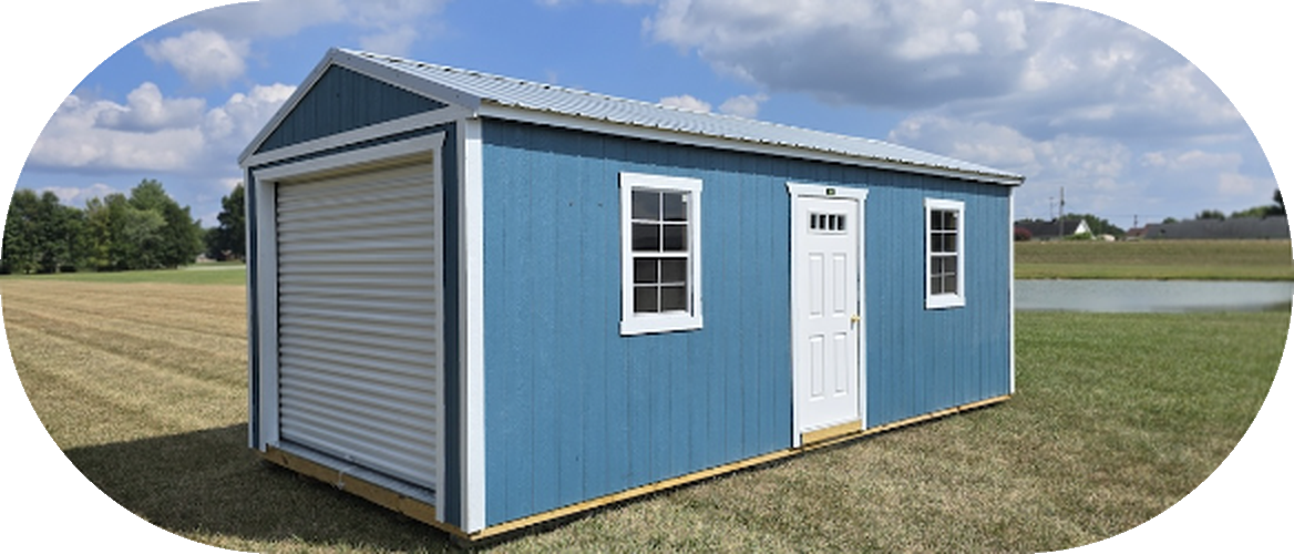 Garage — 12x20 – 16x40 building from Premier Portable Buildings, sold by Oronoco Buildings LLC