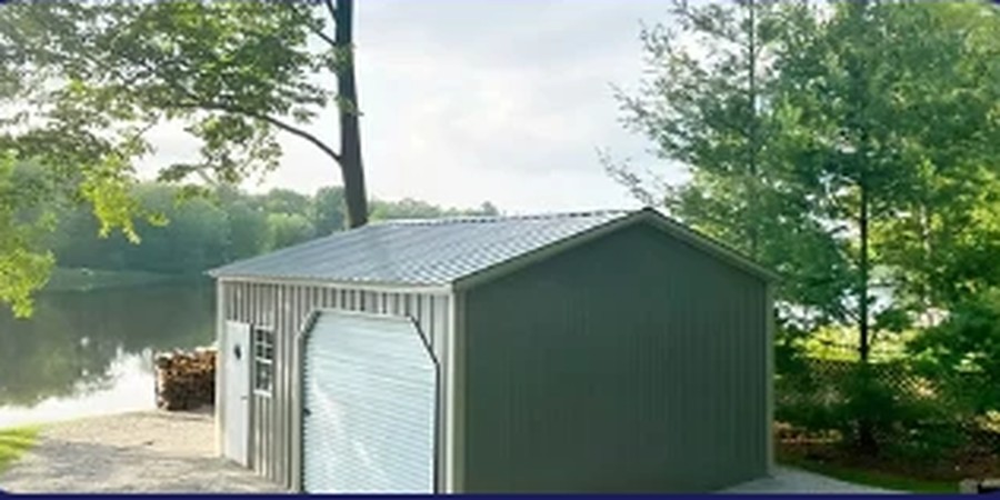 Metal Utility Sheds — Compact custom building from United Metal Buildings, sold by Oronoco Buildings LLC