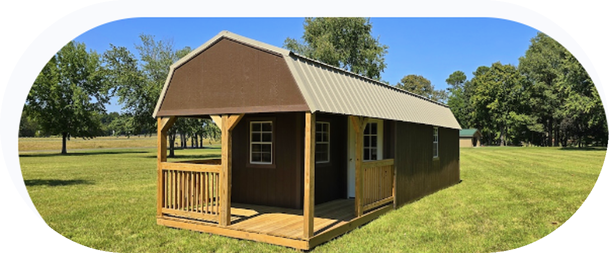 Premier Lofted Barn Cabin — 12x32 – 16x40 building from Premier Portable Buildings, sold by Oronoco Buildings LLC