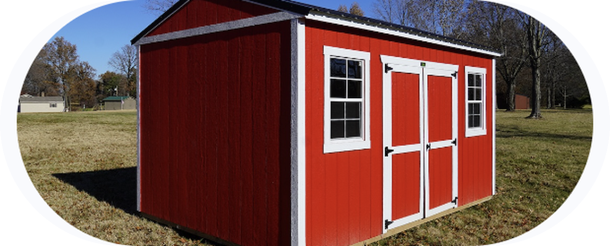 Side Utility — 8x16 – 16x40 building from Premier Portable Buildings, sold by Oronoco Buildings LLC